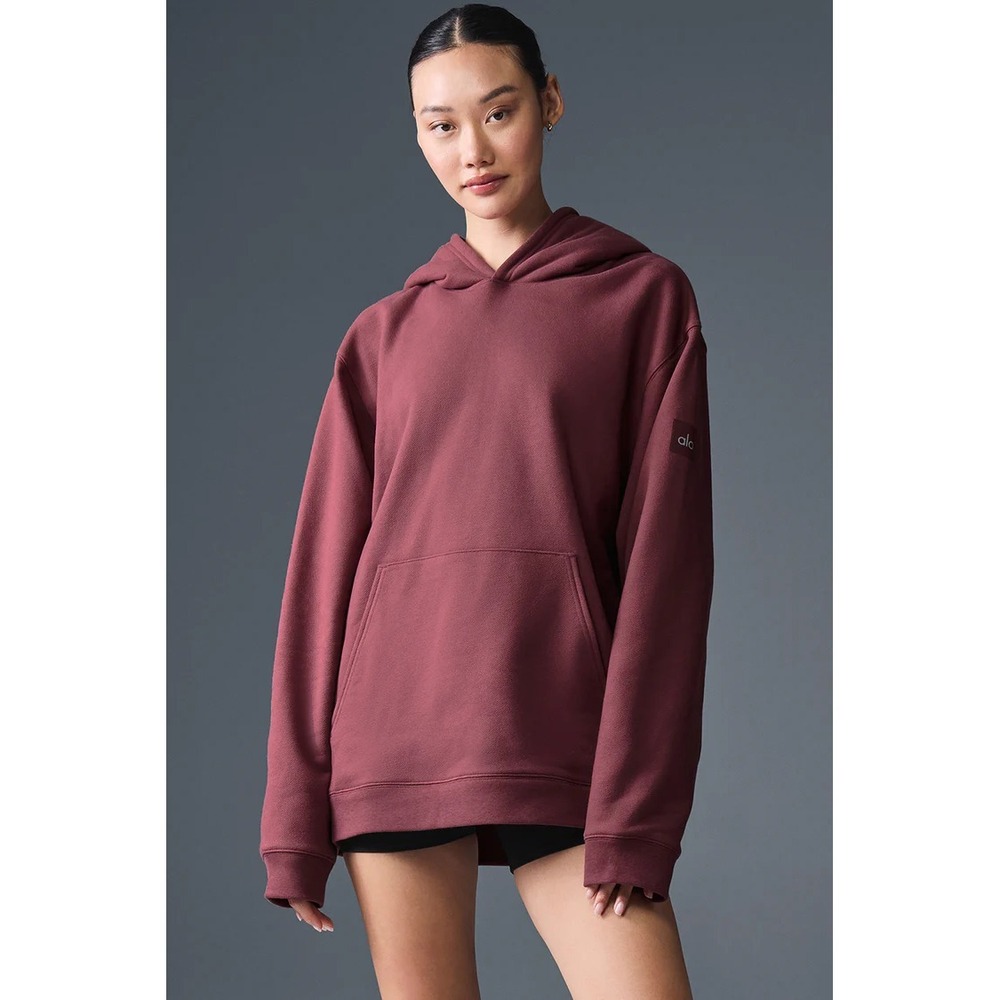 Alo-Renown Heavy Weight Hoodie-Burgundy Truffle-SOLD OUT